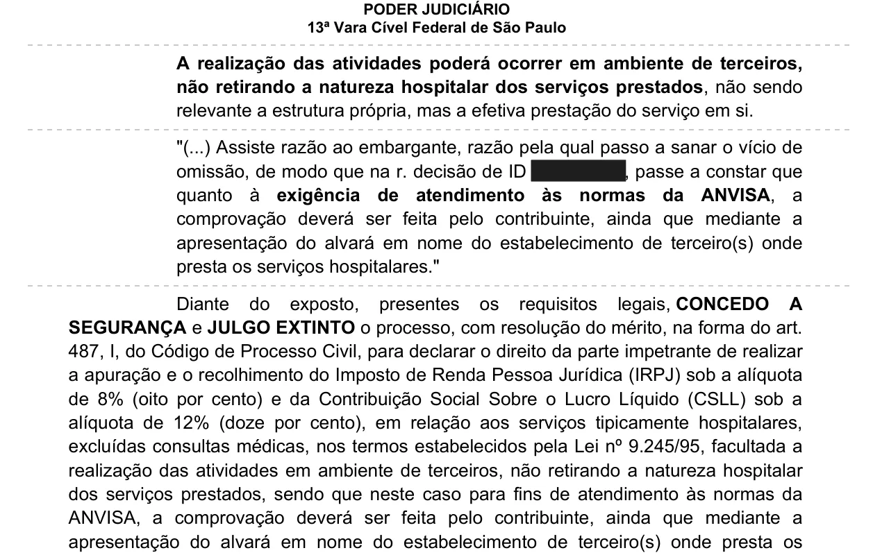 Trecho da decisão: Justiça Federal em São Paulo (SP), setembro de 2025