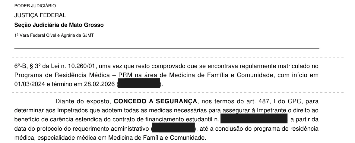 Trecho da decisão: Justiça Federal em Cuiabá (MT), agosto de 2026