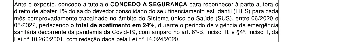 Trecho da decisão: Justiça Federal em Salvador (BA), julho de 2026